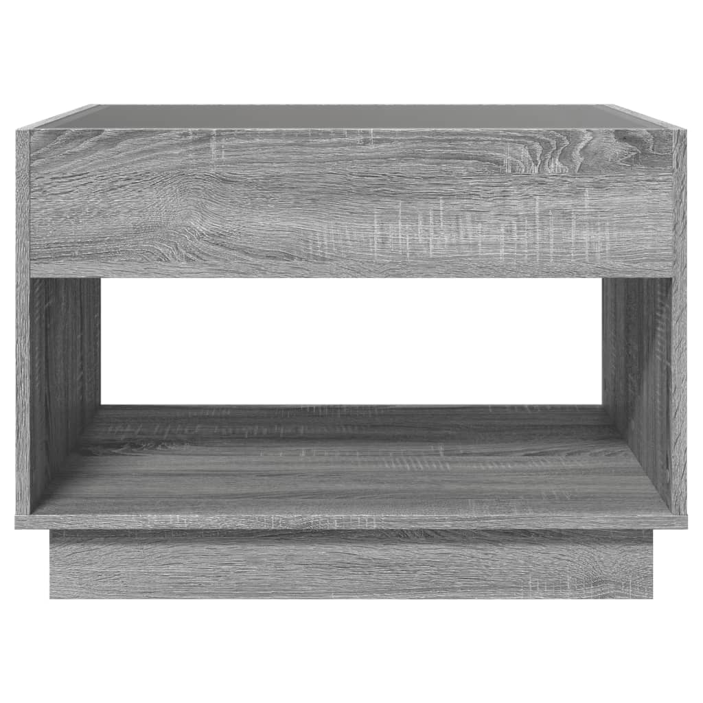 Salontafel met Infinity LED 70x50x50 cm grijs sonoma eikenkleur is nu te koop bij PeponiXL, paradijselijk wonen!