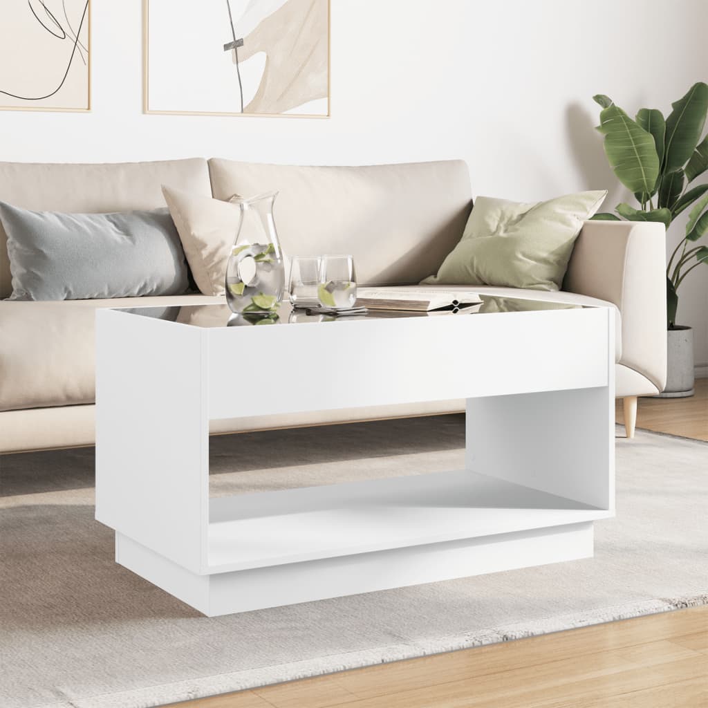 Salontafel met Infinity LED 90x50x50 cm wit is nu te koop bij PeponiXL, paradijselijk wonen!