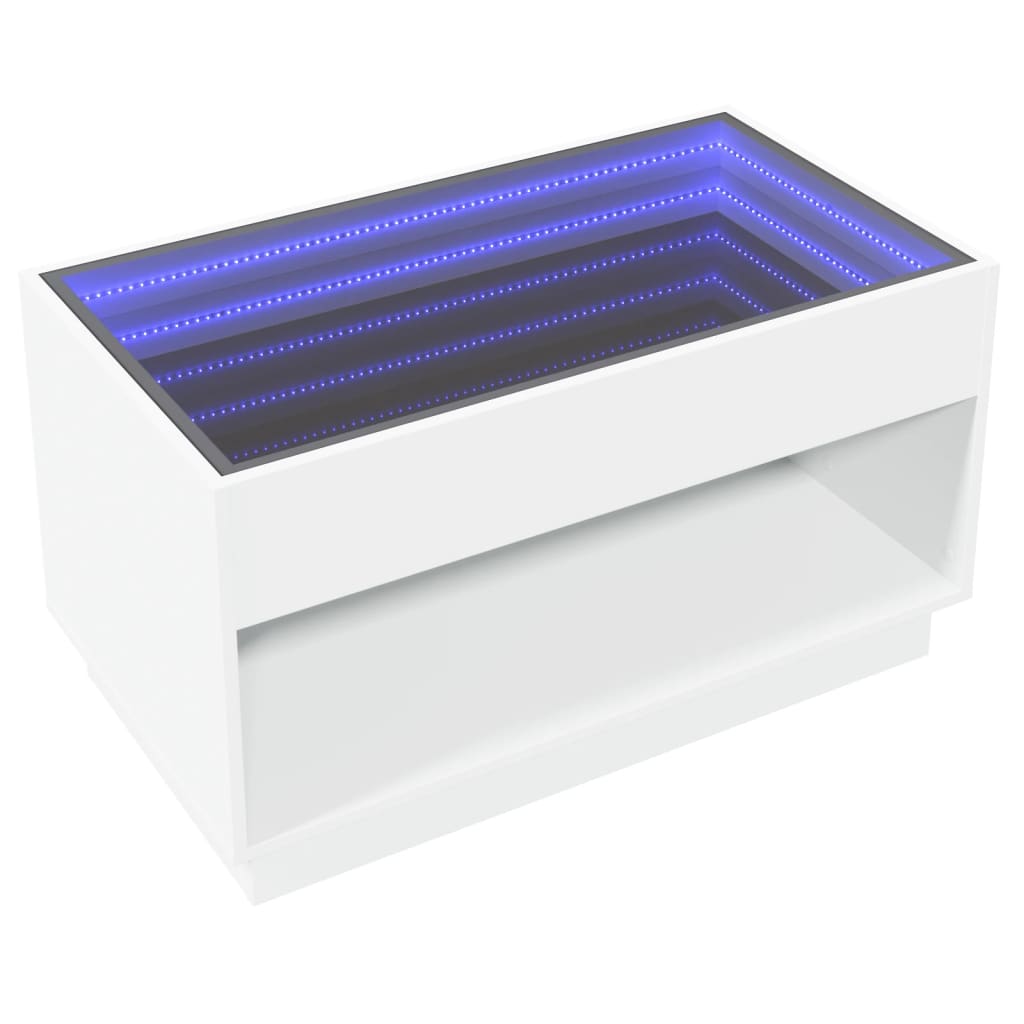Salontafel met Infinity LED 90x50x50 cm wit is nu te koop bij PeponiXL, paradijselijk wonen!