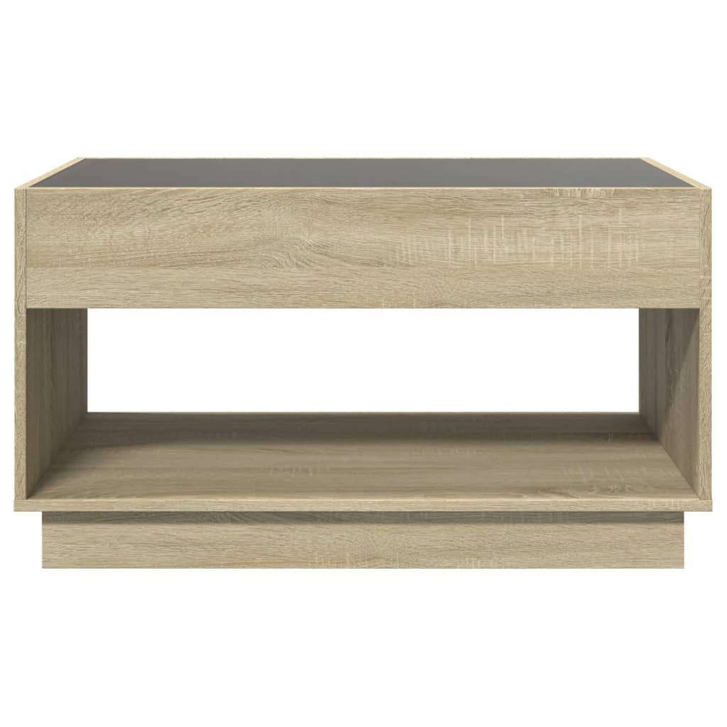 Salontafel met Infinity LED 90x50x50 cm sonoma eikenkleurig is nu te koop bij PeponiXL, paradijselijk wonen!