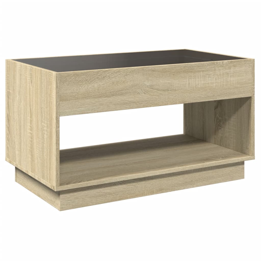 Salontafel met Infinity LED 90x50x50 cm sonoma eikenkleurig is nu te koop bij PeponiXL, paradijselijk wonen!
