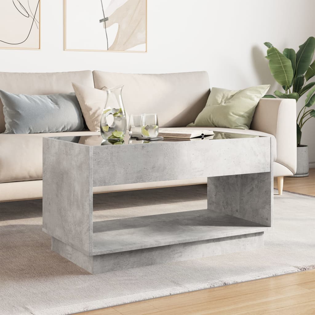 Salontafel met Infinity LED 90x50x50 cm betongrijs is nu te koop bij PeponiXL, paradijselijk wonen!