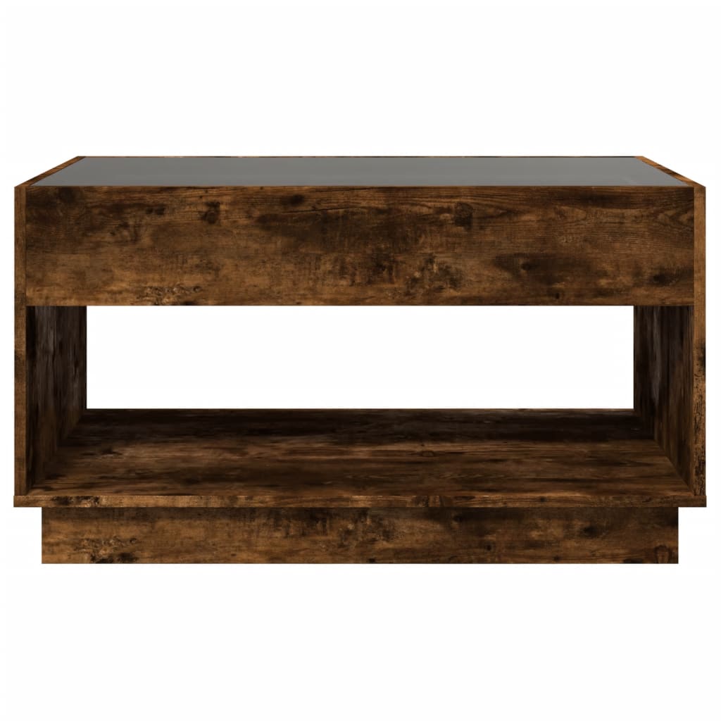Salontafel met Infinity LED 90x50x50 cm gerookt eikenkleurig is nu te koop bij PeponiXL, paradijselijk wonen!