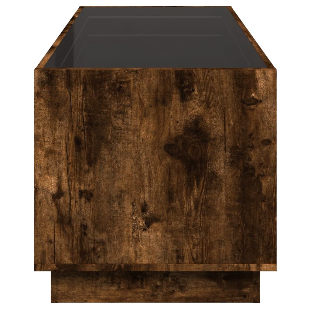 Salontafel met Infinity LED 90x50x50 cm gerookt eikenkleurig is nu te koop bij PeponiXL, paradijselijk wonen!