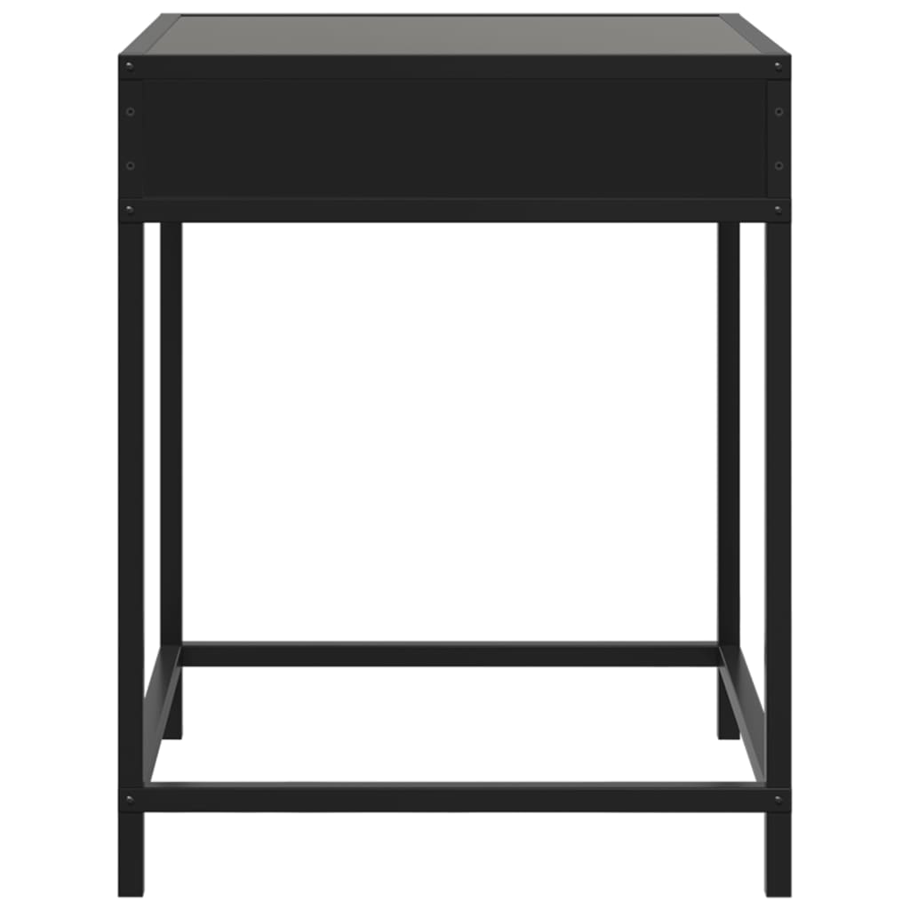 Salontafel met Infinity LED 40x40x51 cm zwart is nu te koop bij PeponiXL, paradijselijk wonen!