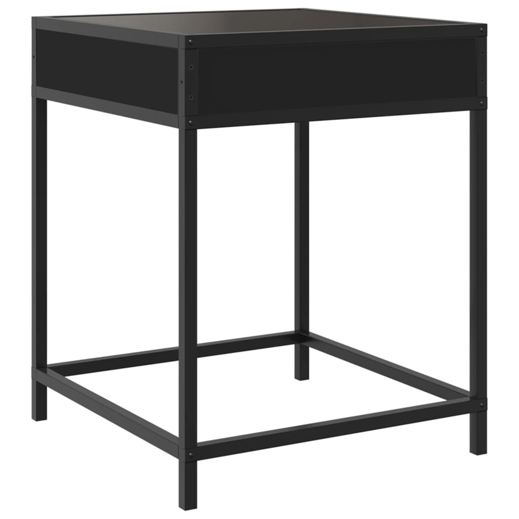 Salontafel met Infinity LED 40x40x51 cm zwart is nu te koop bij PeponiXL, paradijselijk wonen!