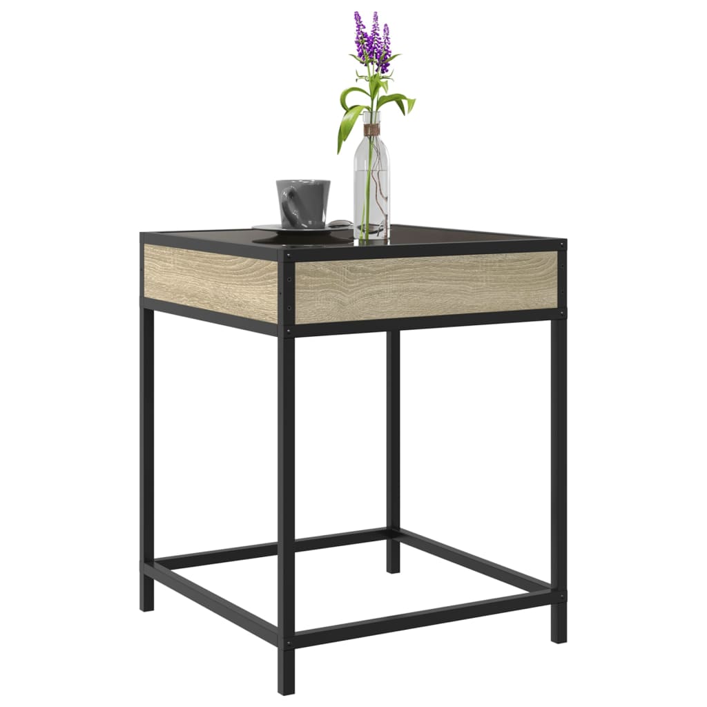 Salontafel met Infinity LED 40x40x51 cm sonoma eikenkleurig is nu te koop bij PeponiXL, paradijselijk wonen!