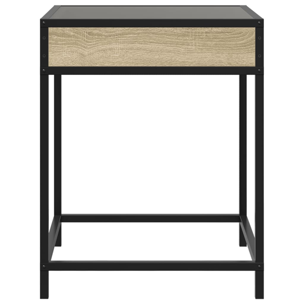 Salontafel met Infinity LED 40x40x51 cm sonoma eikenkleurig is nu te koop bij PeponiXL, paradijselijk wonen!