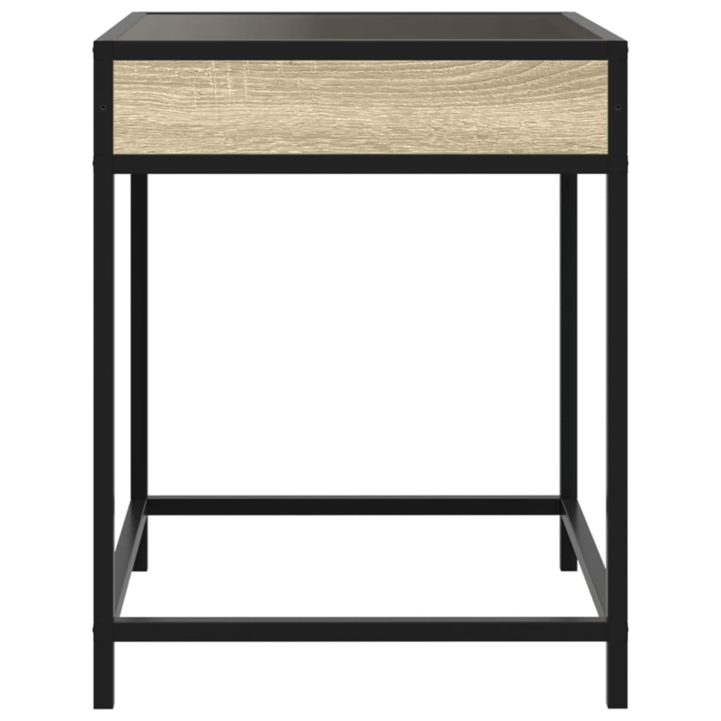 Salontafel met Infinity LED 40x40x51 cm sonoma eikenkleurig is nu te koop bij PeponiXL, paradijselijk wonen!