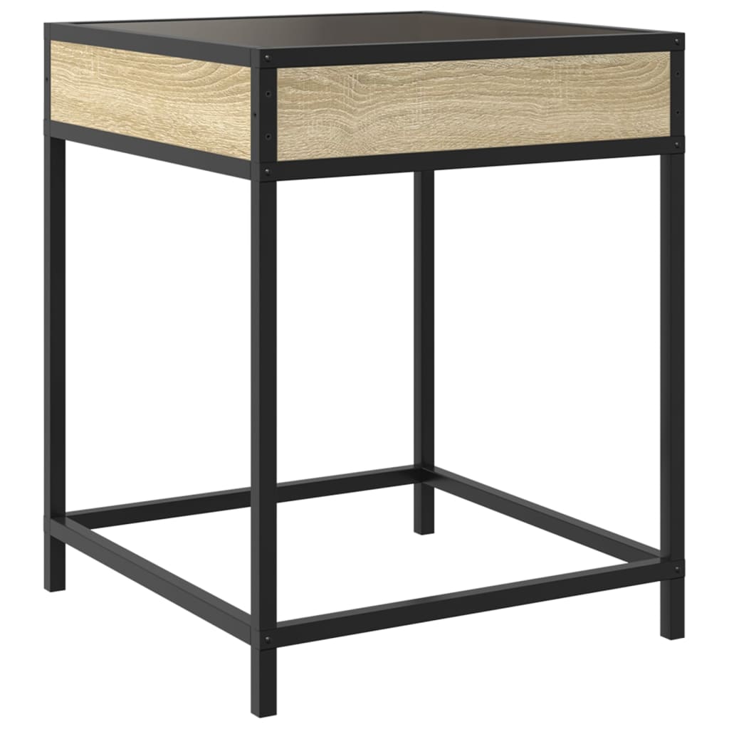 Salontafel met Infinity LED 40x40x51 cm sonoma eikenkleurig is nu te koop bij PeponiXL, paradijselijk wonen!