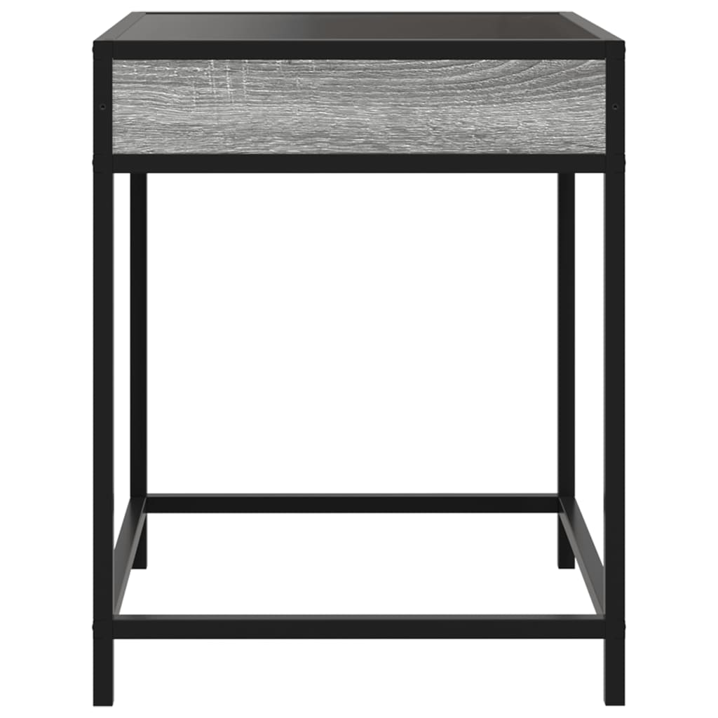 Salontafel met Infinity LED 40x40x51 cm grijs sonoma eikenkleur is nu te koop bij PeponiXL, paradijselijk wonen!