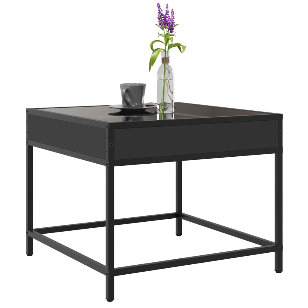 Salontafel met Infinity LED 50x50x41 cm zwart is nu te koop bij PeponiXL, paradijselijk wonen!