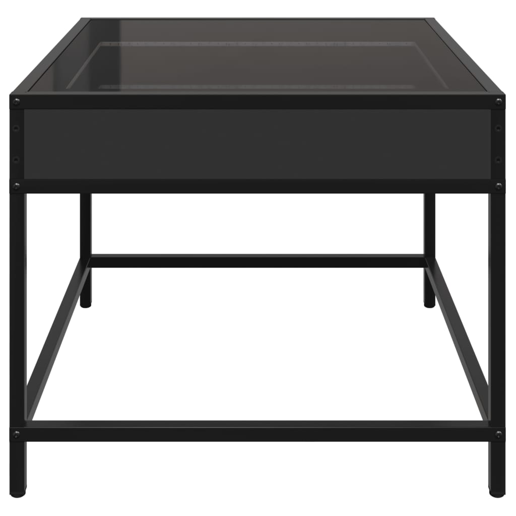 Salontafel met Infinity LED 50x50x41 cm zwart is nu te koop bij PeponiXL, paradijselijk wonen!