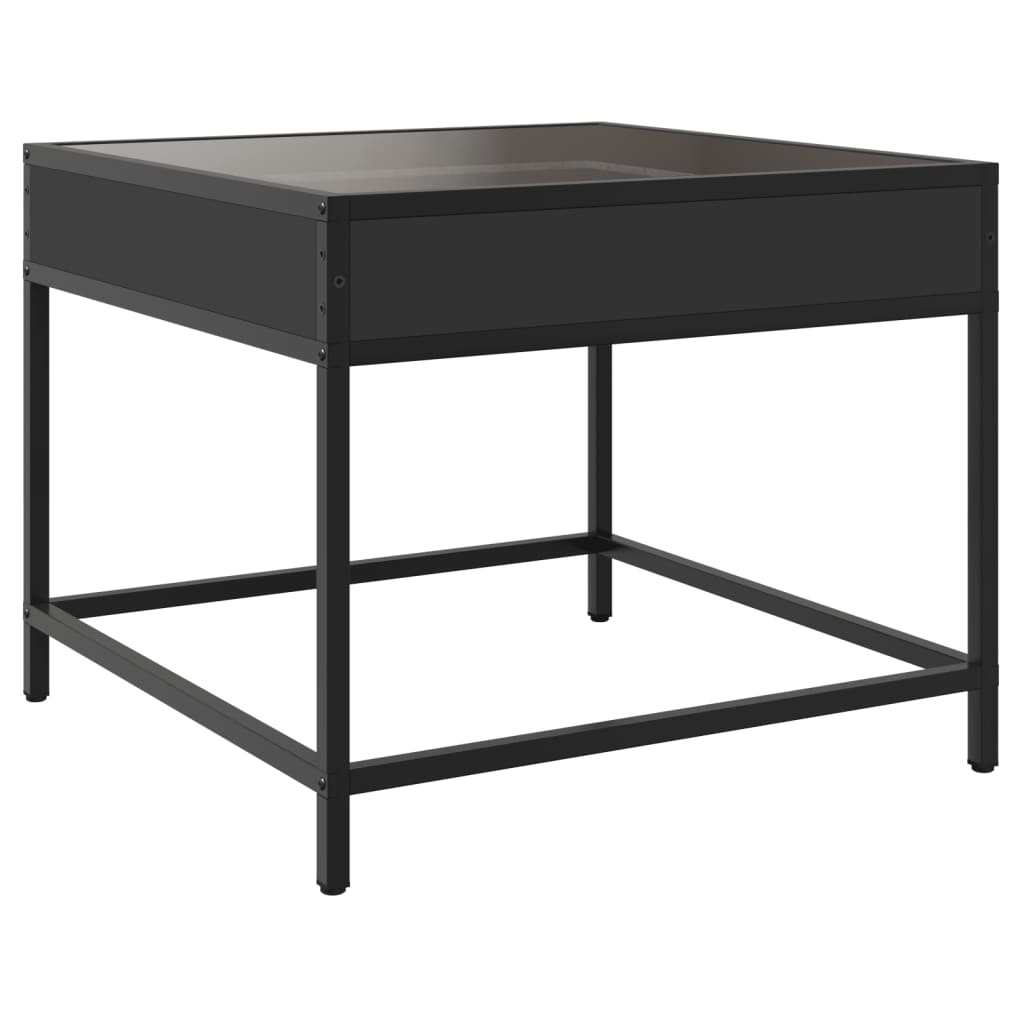 Salontafel met Infinity LED 50x50x41 cm zwart is nu te koop bij PeponiXL, paradijselijk wonen!