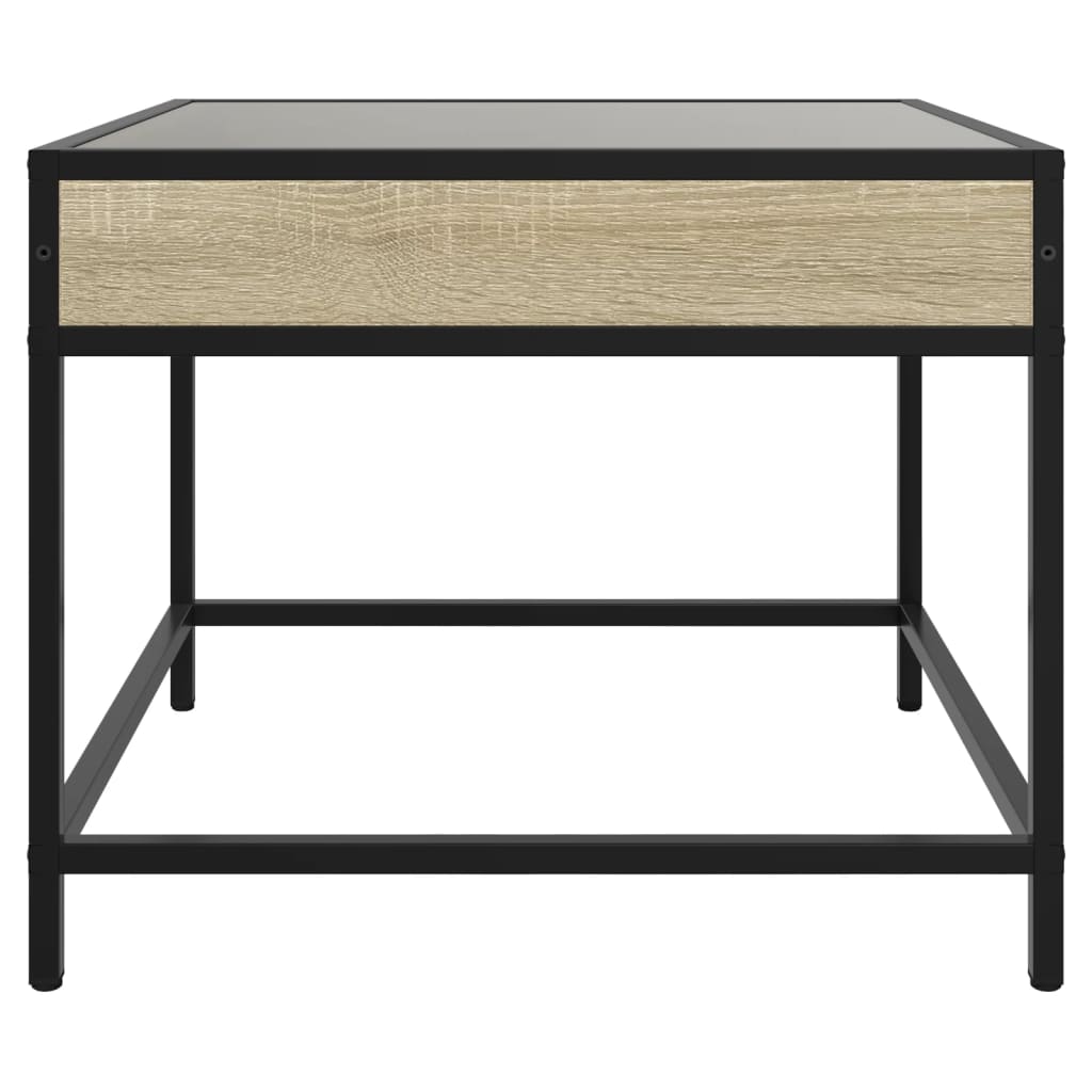 Salontafel met Infinity LED 50x50x41 cm sonoma eikenkleurig is nu te koop bij PeponiXL, paradijselijk wonen!