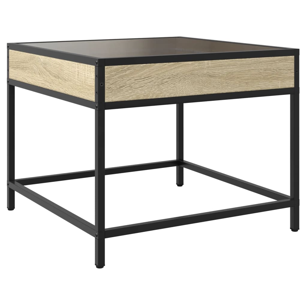 Salontafel met Infinity LED 50x50x41 cm sonoma eikenkleurig is nu te koop bij PeponiXL, paradijselijk wonen!