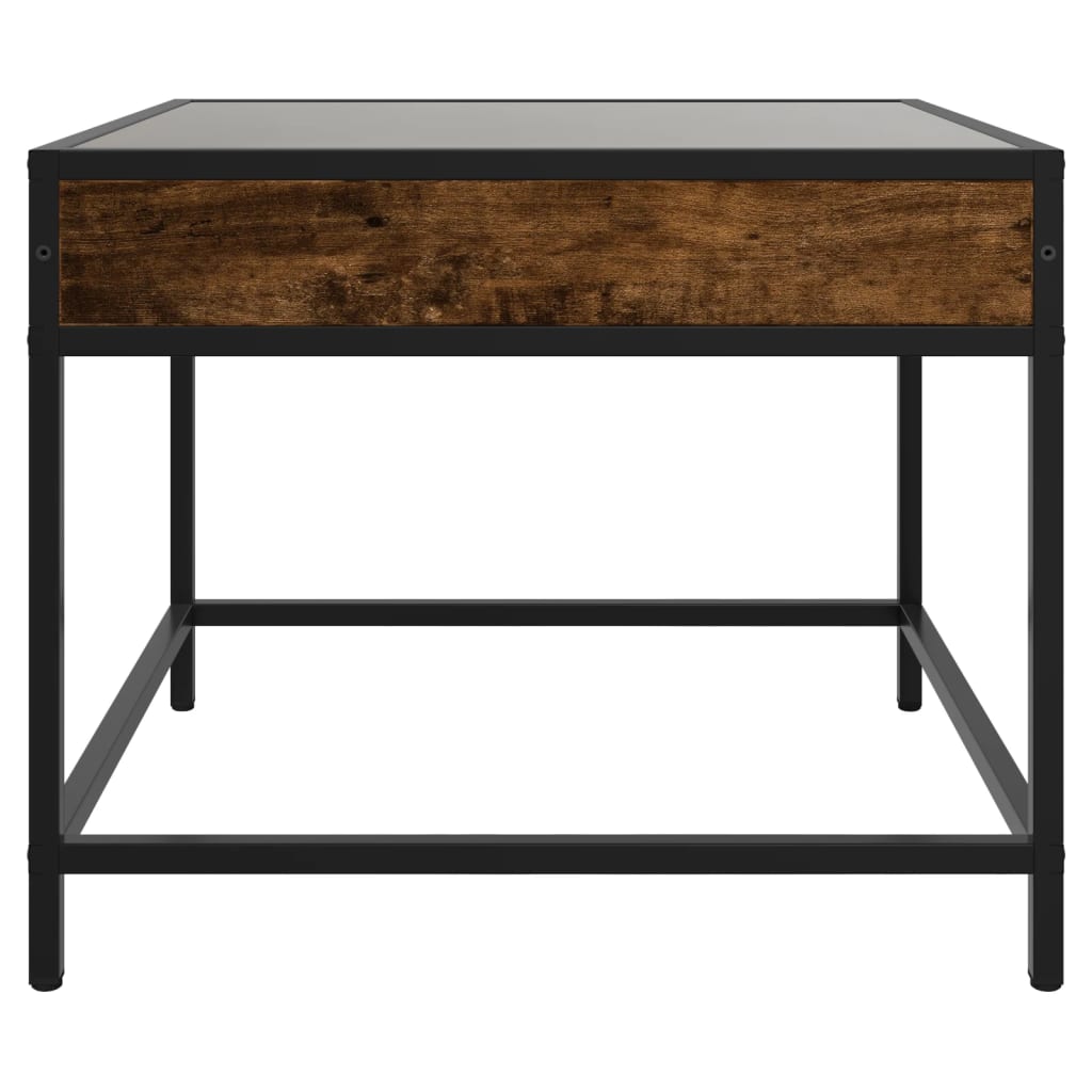 Salontafel met Infinity LED 50x50x41 cm gerookt eikenkleurig is nu te koop bij PeponiXL, paradijselijk wonen!