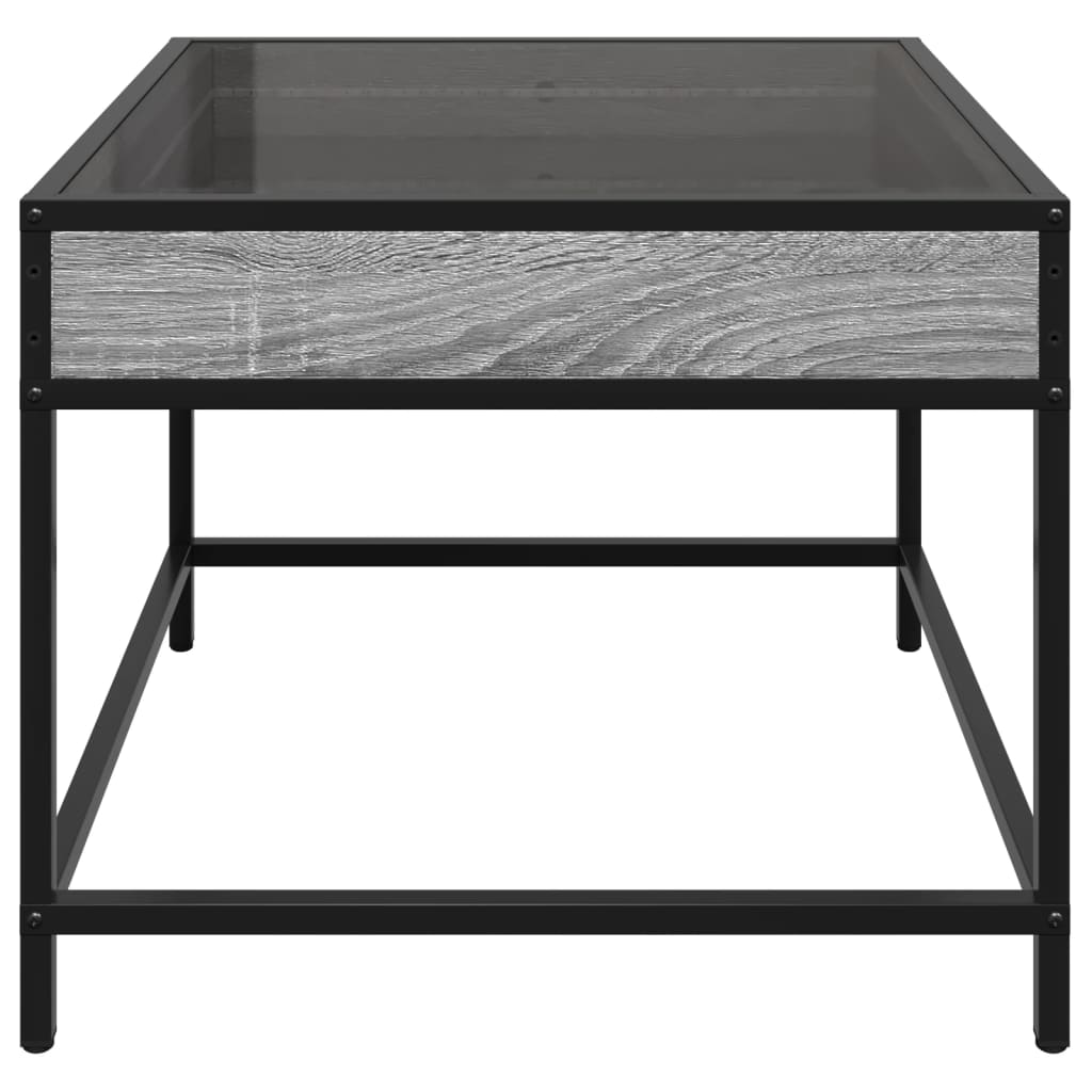 Salontafel met Infinity LED 50x50x41 cm grijs sonoma eikenkleur is nu te koop bij PeponiXL, paradijselijk wonen!