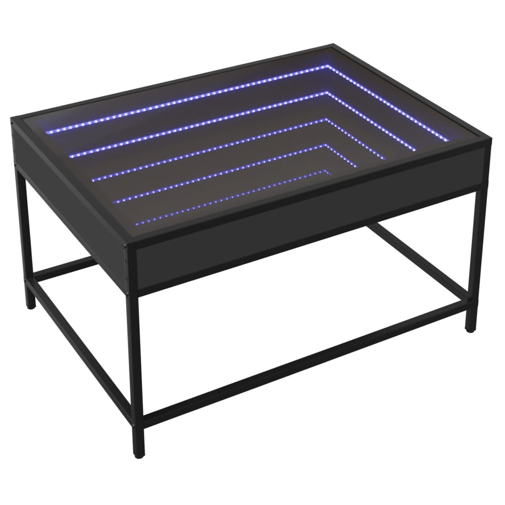 Salontafel met Infinity LED 70x50x41 cm zwart is nu te koop bij PeponiXL, paradijselijk wonen!