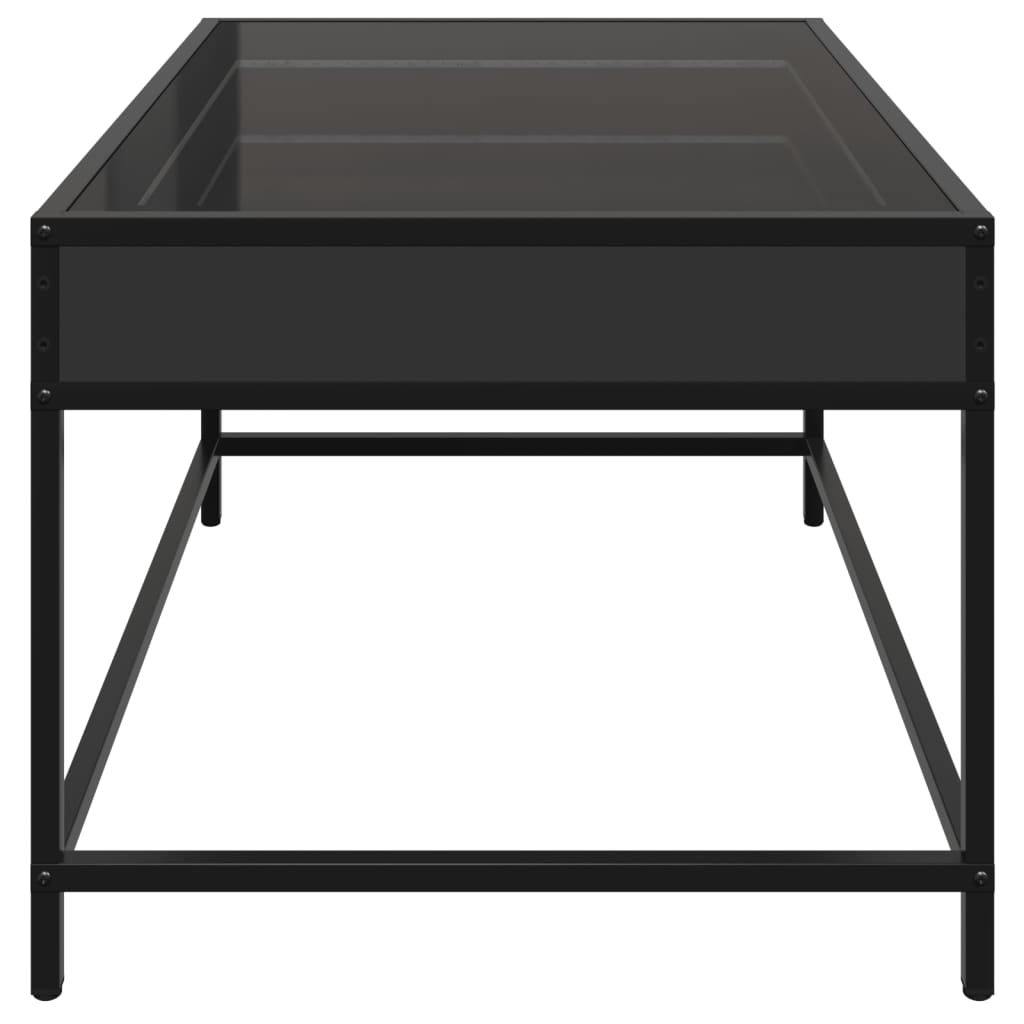 Salontafel met Infinity LED 70x50x41 cm zwart is nu te koop bij PeponiXL, paradijselijk wonen!