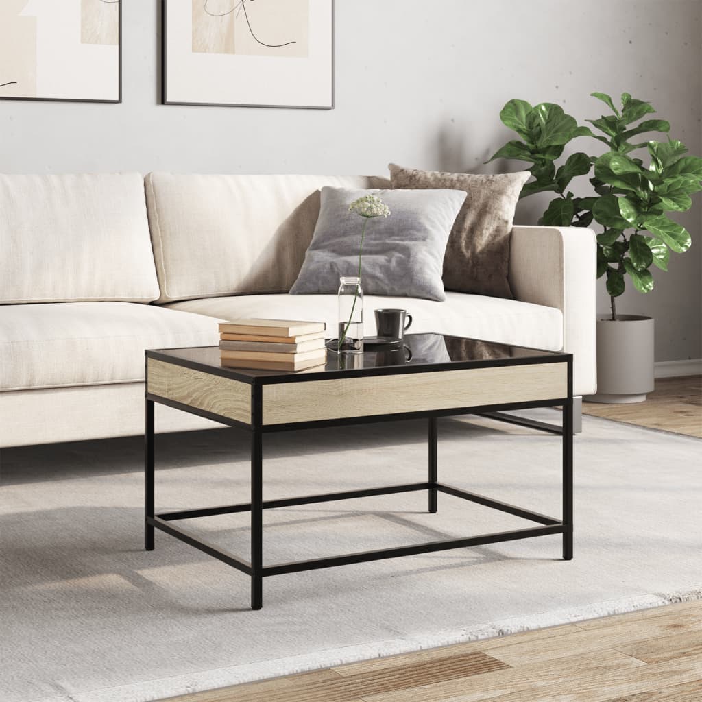 Salontafel met Infinity LED 70x50x41 cm sonoma eikenkleurig is nu te koop bij PeponiXL, paradijselijk wonen!
