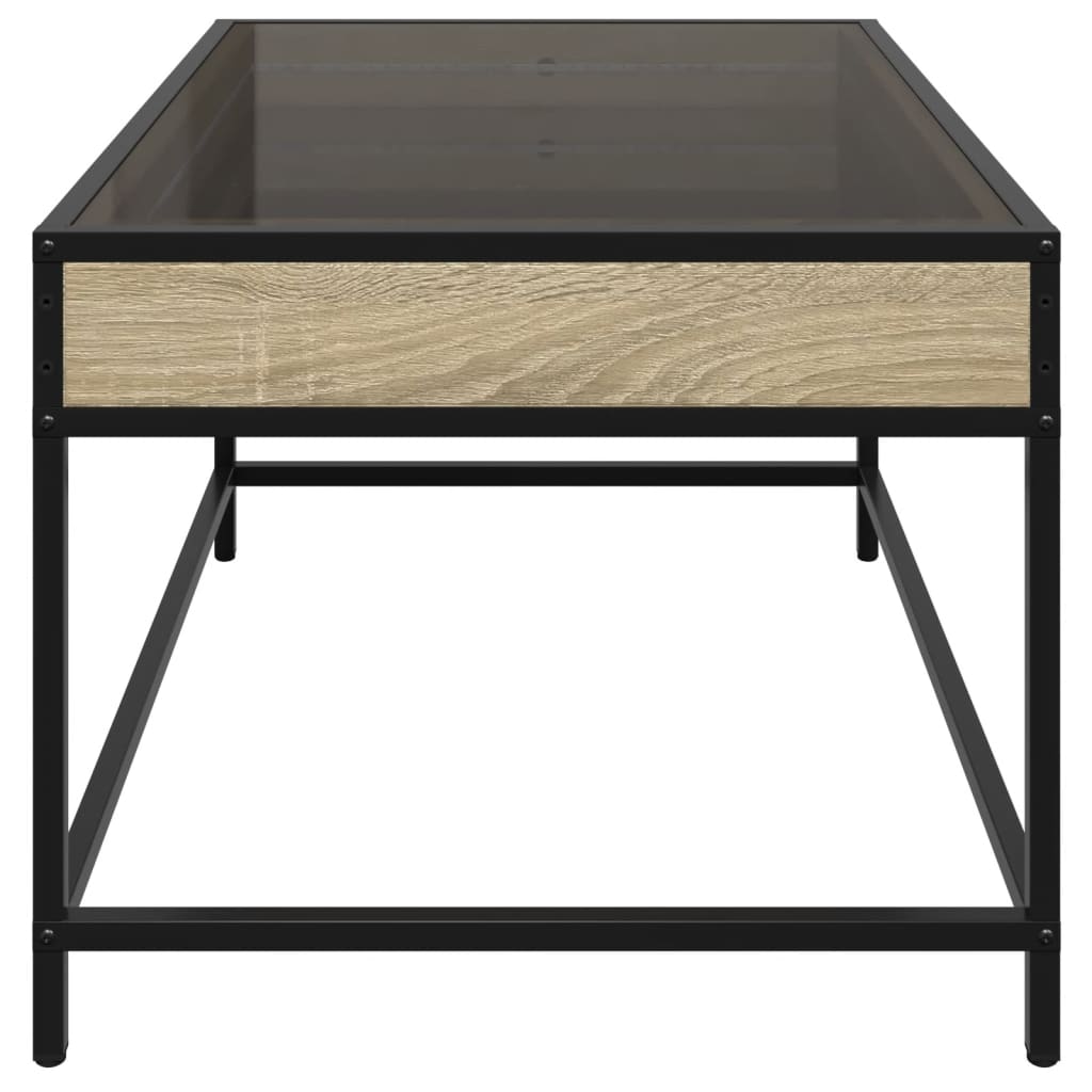 Salontafel met Infinity LED 70x50x41 cm sonoma eikenkleurig is nu te koop bij PeponiXL, paradijselijk wonen!