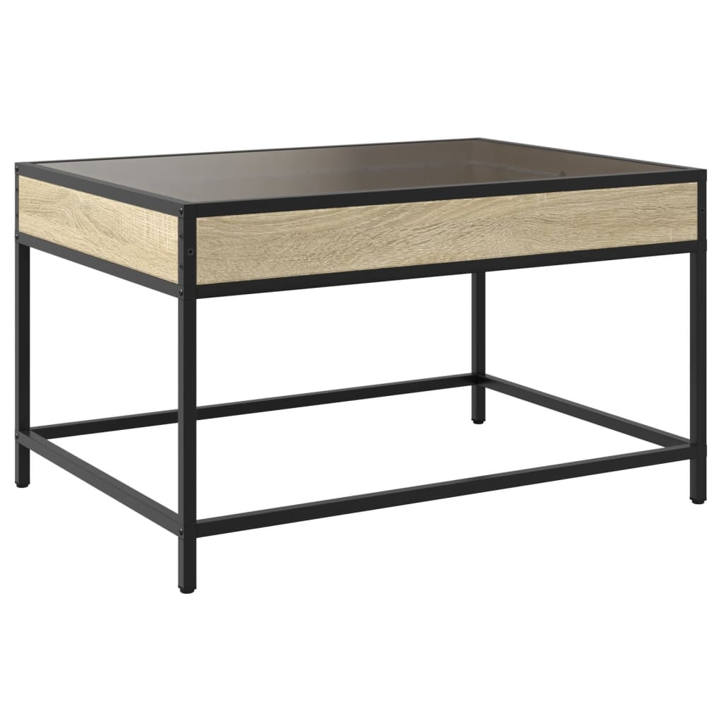 Salontafel met Infinity LED 70x50x41 cm sonoma eikenkleurig is nu te koop bij PeponiXL, paradijselijk wonen!