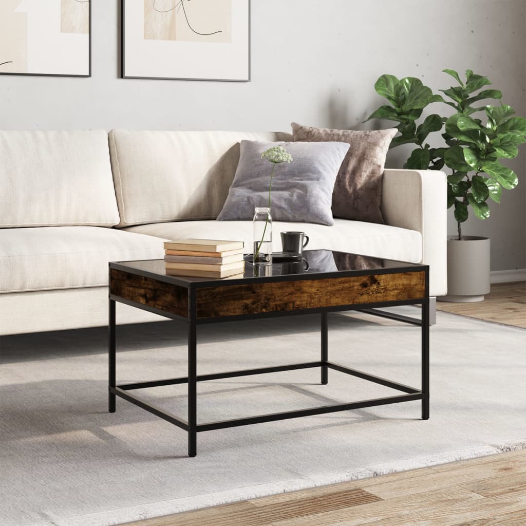 Salontafel met Infinity LED 70x50x41 cm gerookt eikenkleurig is nu te koop bij PeponiXL, paradijselijk wonen!