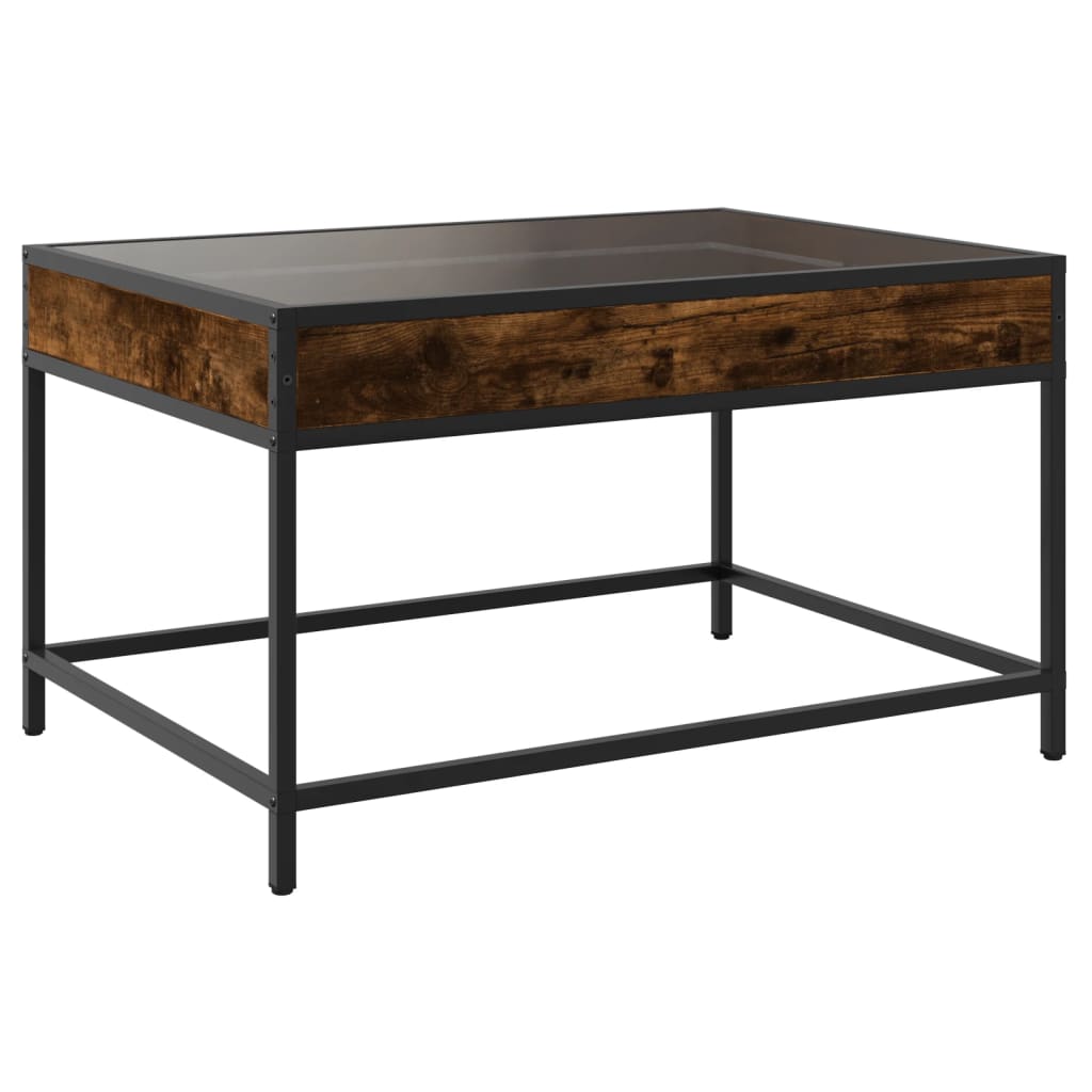 Salontafel met Infinity LED 70x50x41 cm gerookt eikenkleurig is nu te koop bij PeponiXL, paradijselijk wonen!