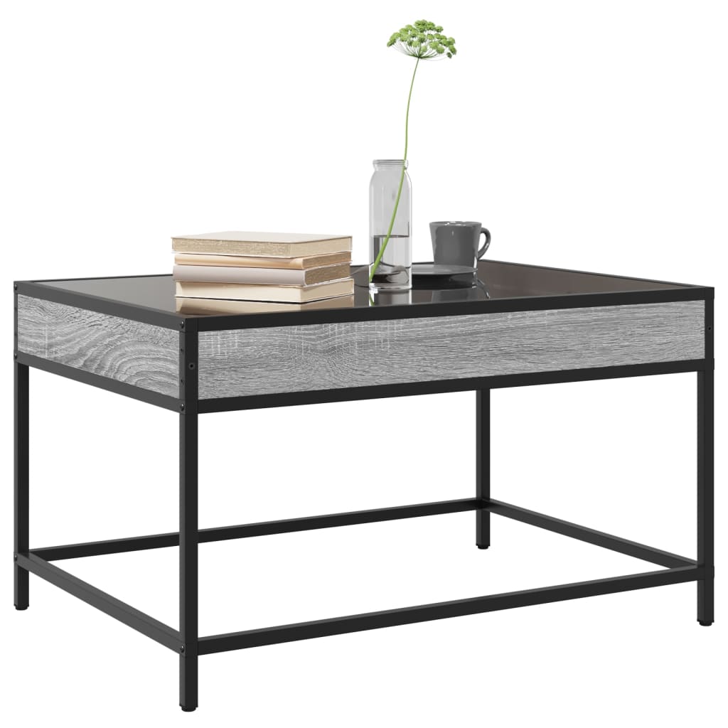 Salontafel met Infinity LED 70x50x41 cm grijs sonoma eikenkleur is nu te koop bij PeponiXL, paradijselijk wonen!