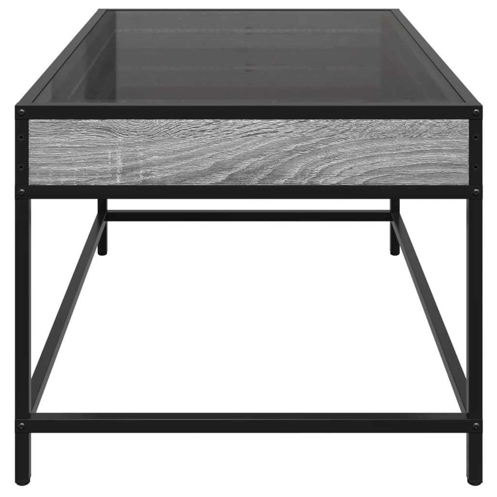 Salontafel met Infinity LED 70x50x41 cm grijs sonoma eikenkleur is nu te koop bij PeponiXL, paradijselijk wonen!