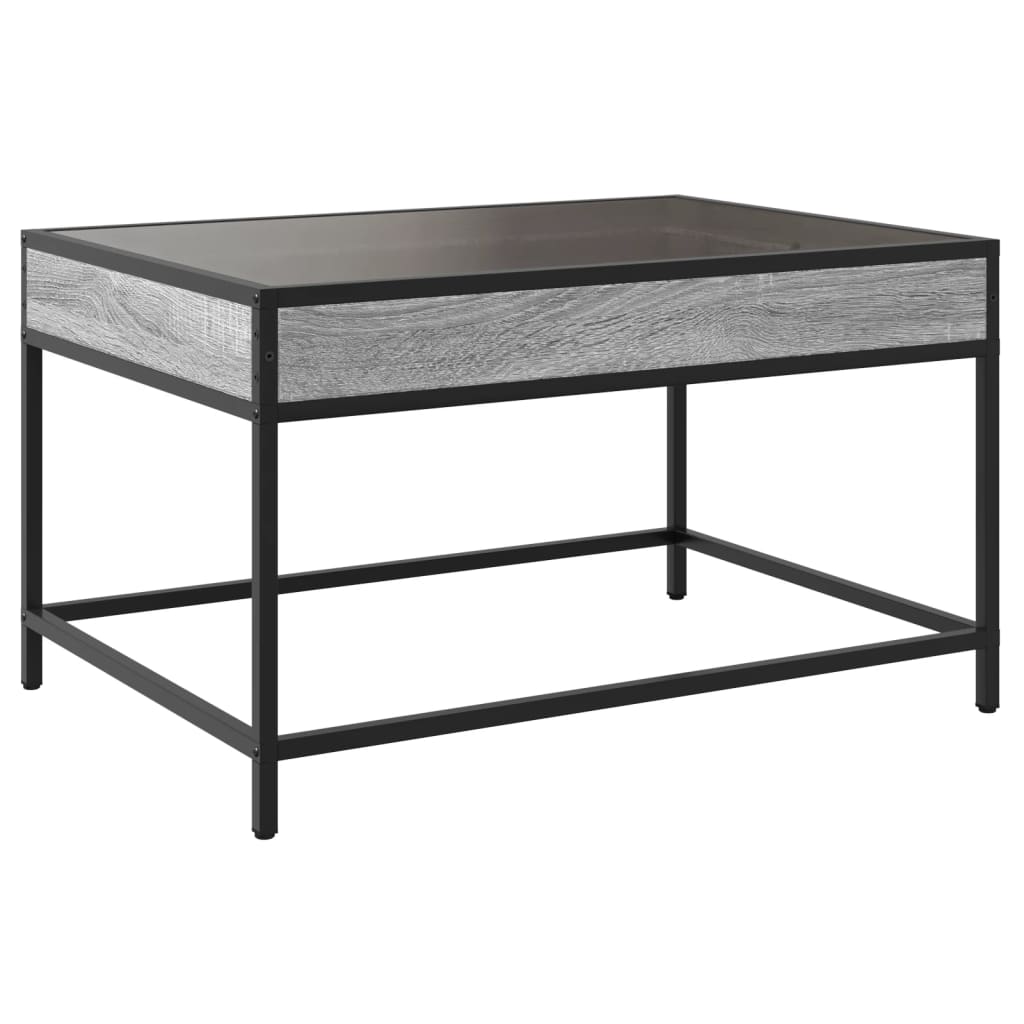 Salontafel met Infinity LED 70x50x41 cm grijs sonoma eikenkleur is nu te koop bij PeponiXL, paradijselijk wonen!