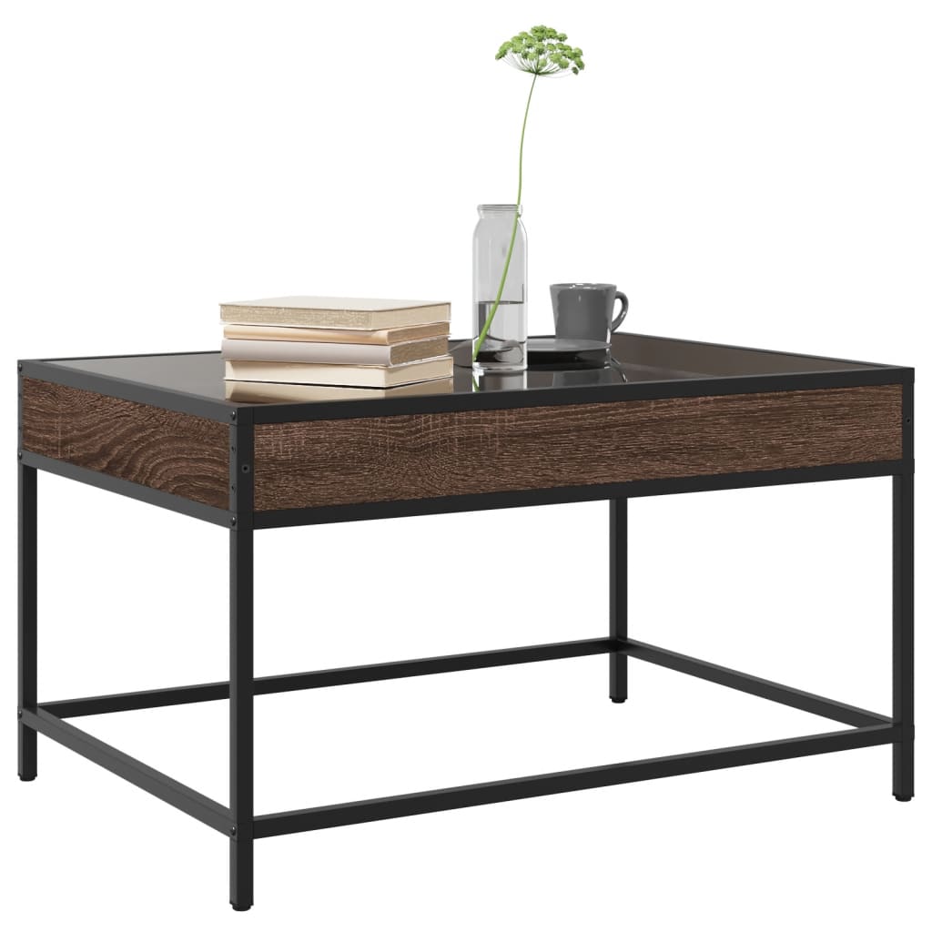 Salontafel met Infinity LED 70x50x41 cm bruin eikenkleurig is nu te koop bij PeponiXL, paradijselijk wonen!