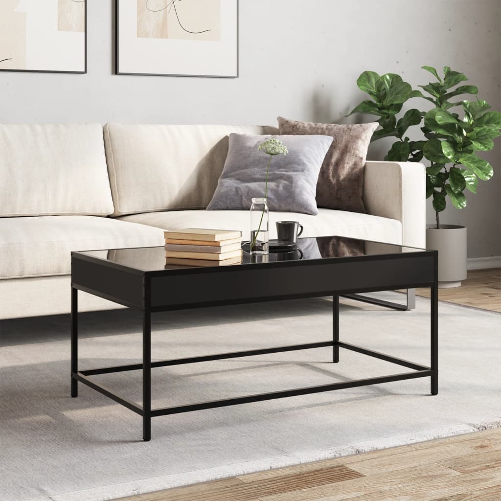 Salontafel met Infinity LED 90x50x41 cm zwart is nu te koop bij PeponiXL, paradijselijk wonen!