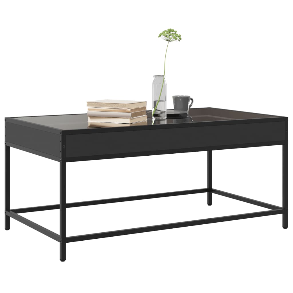 Salontafel met Infinity LED 90x50x41 cm zwart is nu te koop bij PeponiXL, paradijselijk wonen!