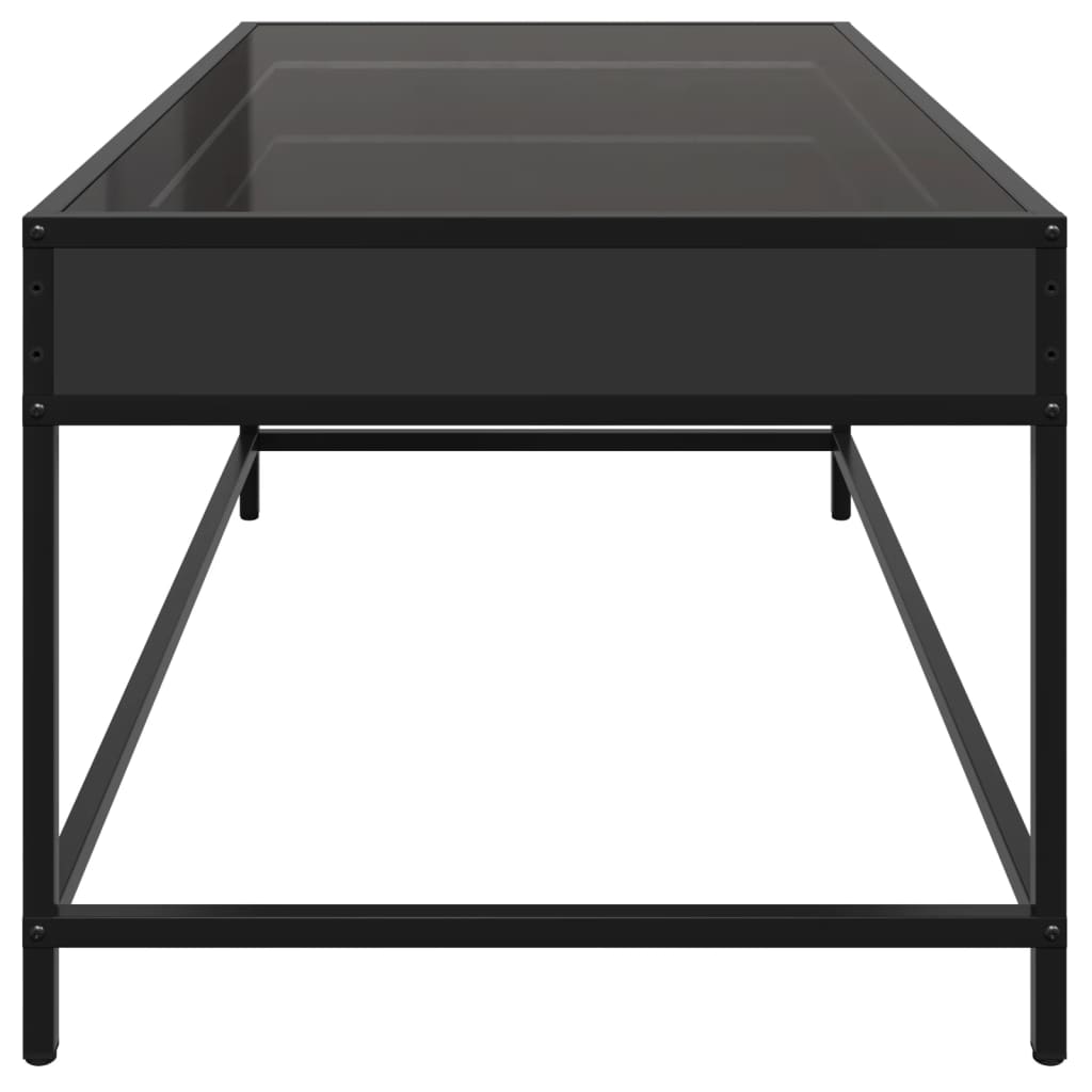 Salontafel met Infinity LED 90x50x41 cm zwart is nu te koop bij PeponiXL, paradijselijk wonen!
