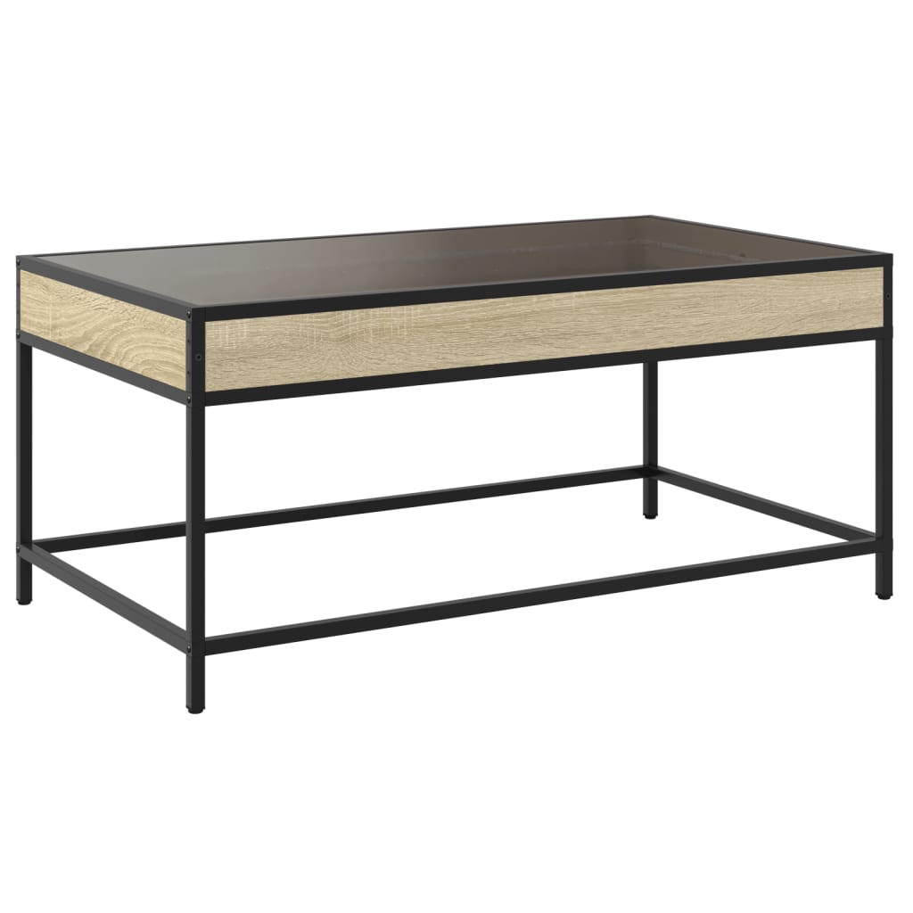 Salontafel met Infinity LED 90x50x41 cm sonoma eikenkleurig is nu te koop bij PeponiXL, paradijselijk wonen!