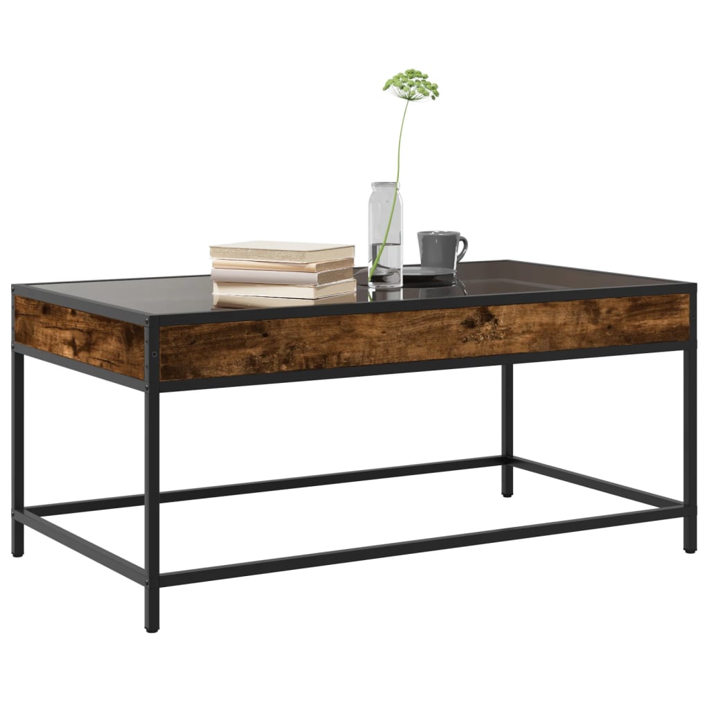 Salontafel met Infinity LED 90x50x41 cm gerookt eikenkleurig is nu te koop bij PeponiXL, paradijselijk wonen!