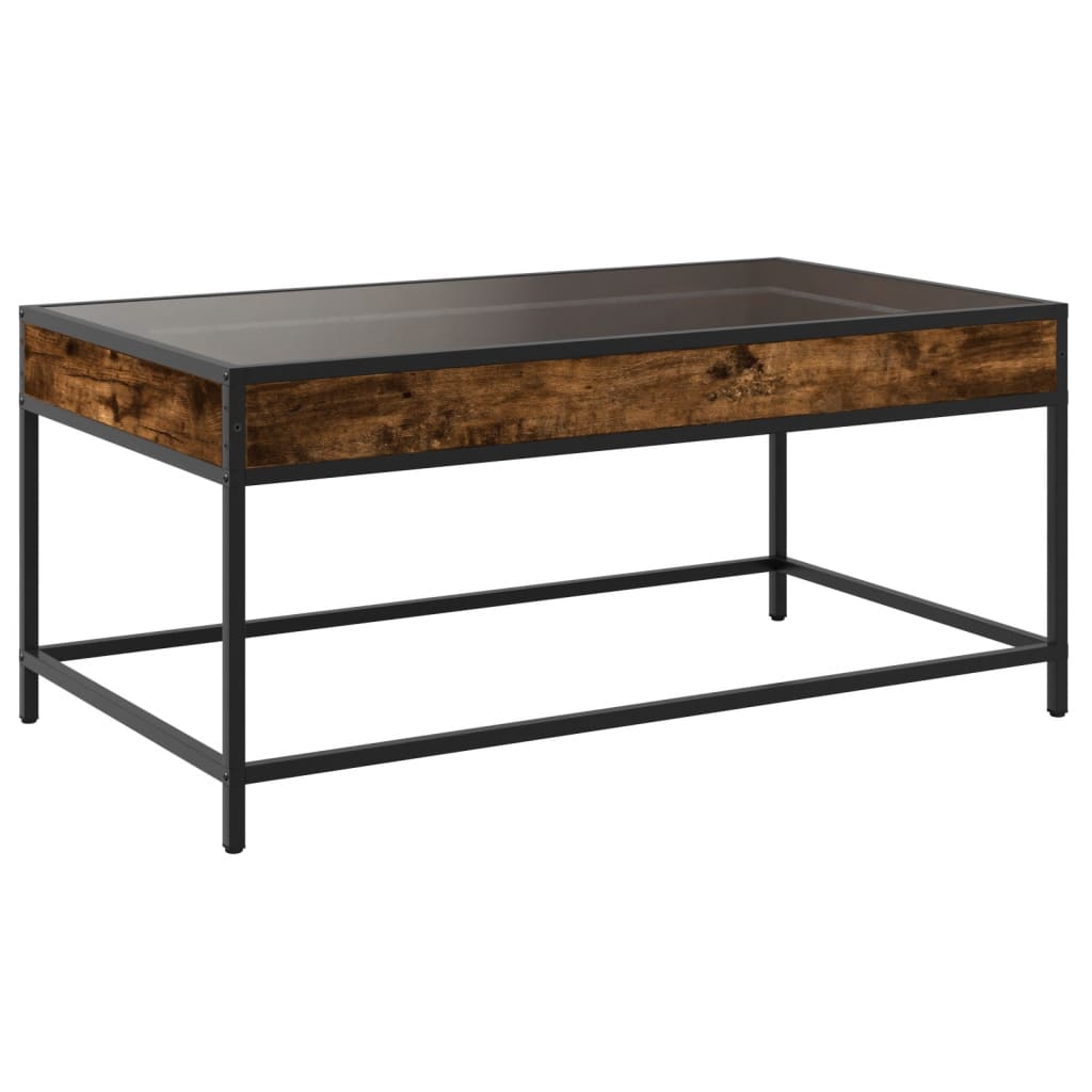 Salontafel met Infinity LED 90x50x41 cm gerookt eikenkleurig is nu te koop bij PeponiXL, paradijselijk wonen!
