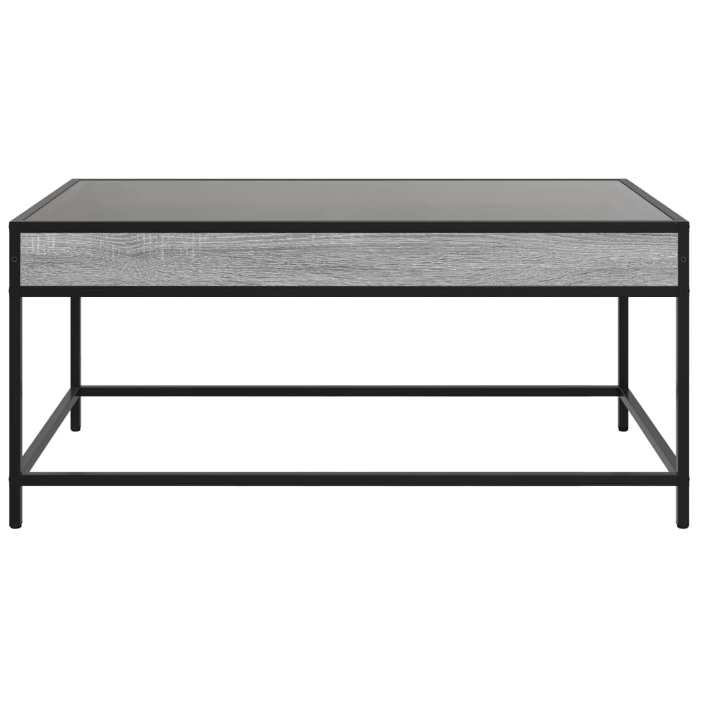 Salontafel met Infinity LED 90x50x41 cm grijs sonoma eikenkleur is nu te koop bij PeponiXL, paradijselijk wonen!