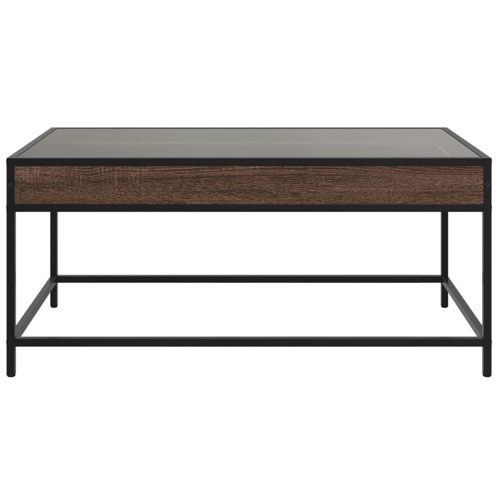 Salontafel met Infinity LED 90x50x41 cm bruin eikenkleurig is nu te koop bij PeponiXL, paradijselijk wonen!