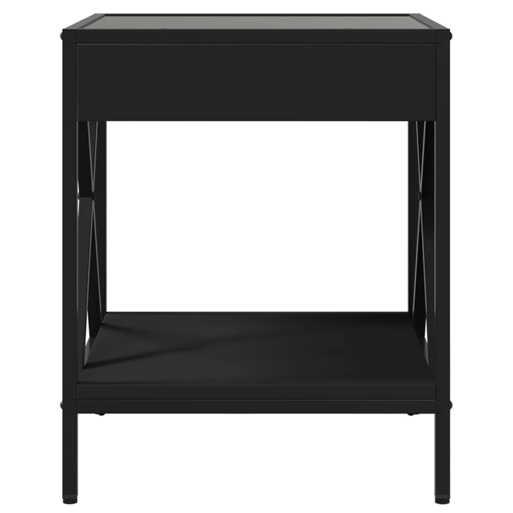 Salontafel met Infinity LED 40x40x49 cm zwart is nu te koop bij PeponiXL, paradijselijk wonen!