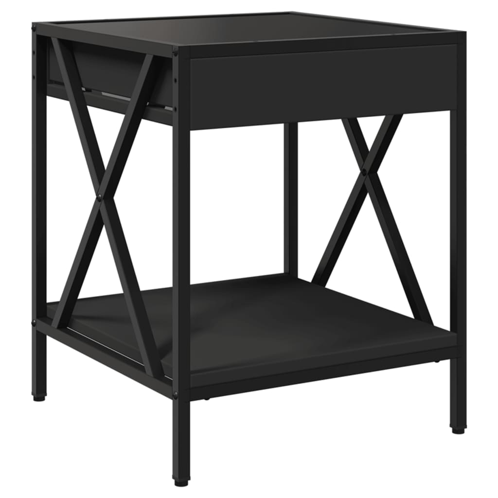 Salontafel met Infinity LED 40x40x49 cm zwart is nu te koop bij PeponiXL, paradijselijk wonen!