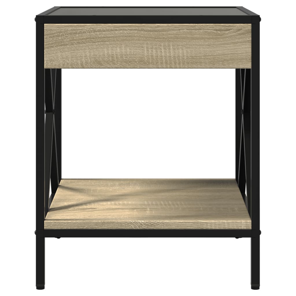 Salontafel met Infinity LED 40x40x49 cm sonoma eikenkleurig is nu te koop bij PeponiXL, paradijselijk wonen!