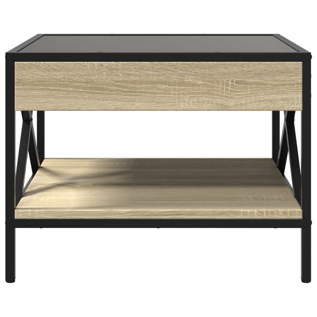Salontafel met Infinity LED 50x50x38 cm sonoma eikenkleurig is nu te koop bij PeponiXL, paradijselijk wonen!