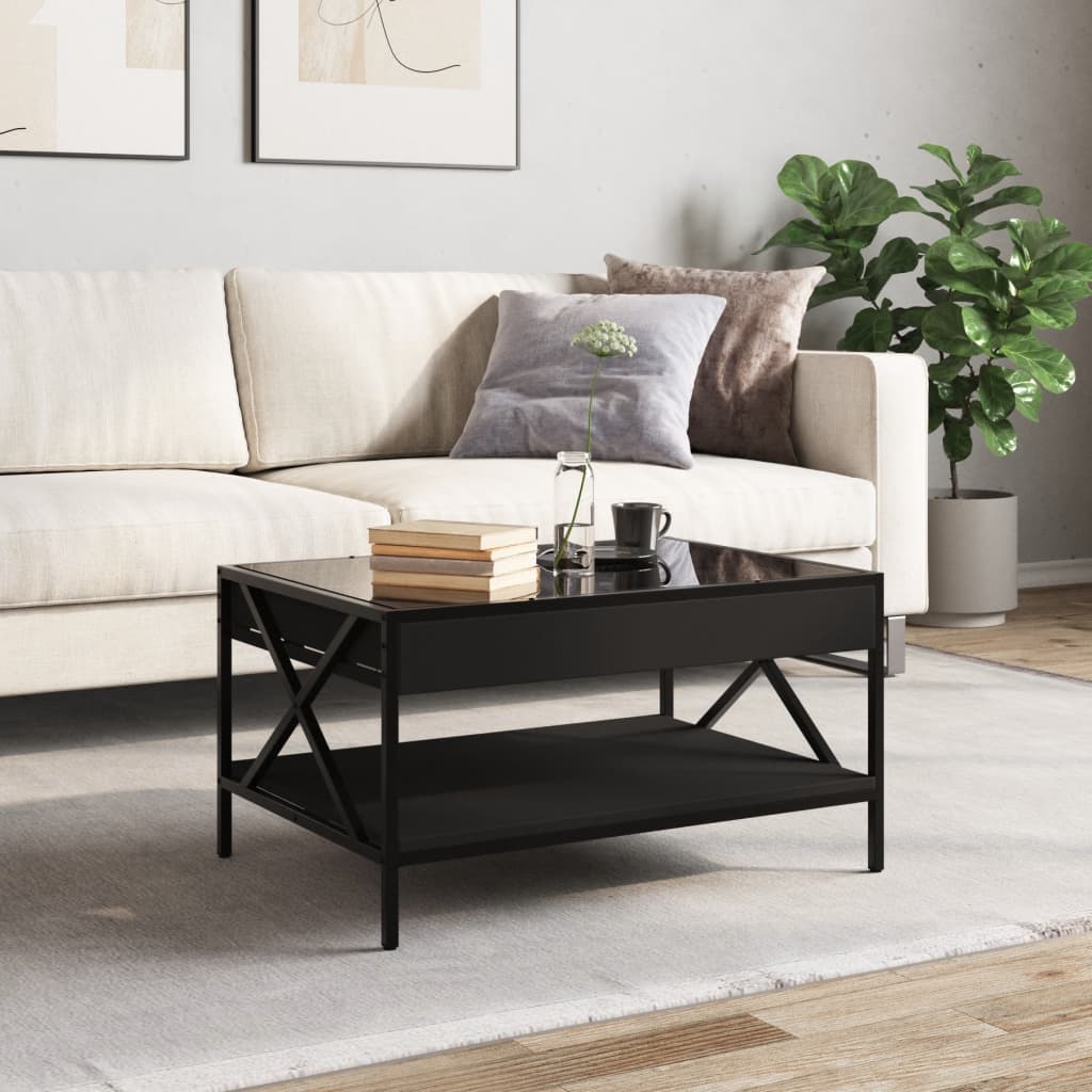Salontafel met Infinity LED 70x50x38 cm zwart is nu te koop bij PeponiXL, paradijselijk wonen!