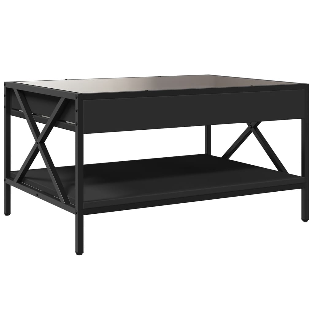 Salontafel met Infinity LED 70x50x38 cm zwart is nu te koop bij PeponiXL, paradijselijk wonen!