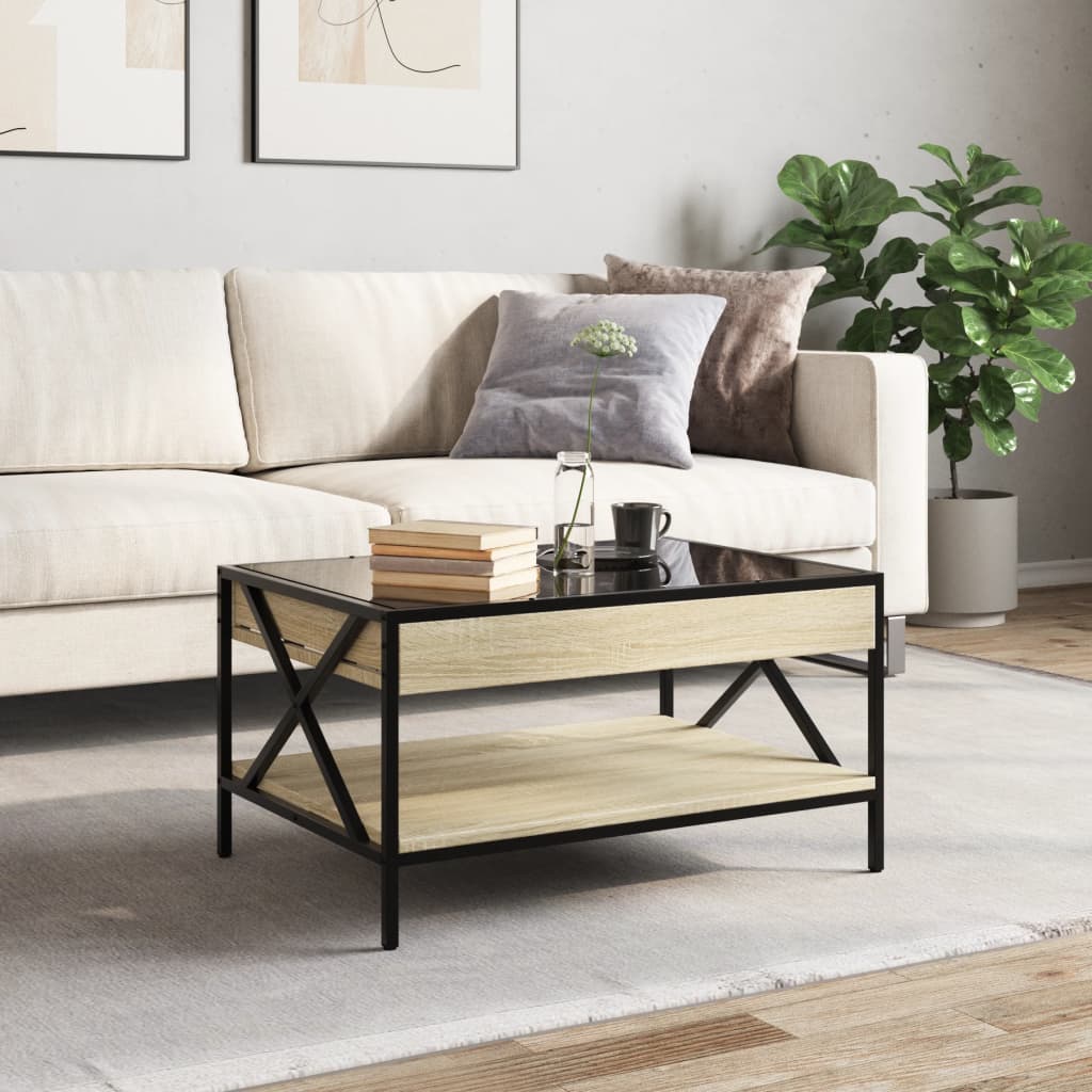 Salontafel met Infinity LED 70x50x38 cm sonoma eikenkleurig is nu te koop bij PeponiXL, paradijselijk wonen!