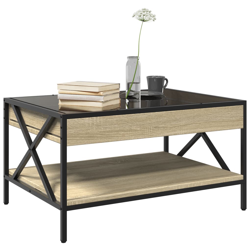 Salontafel met Infinity LED 70x50x38 cm sonoma eikenkleurig is nu te koop bij PeponiXL, paradijselijk wonen!