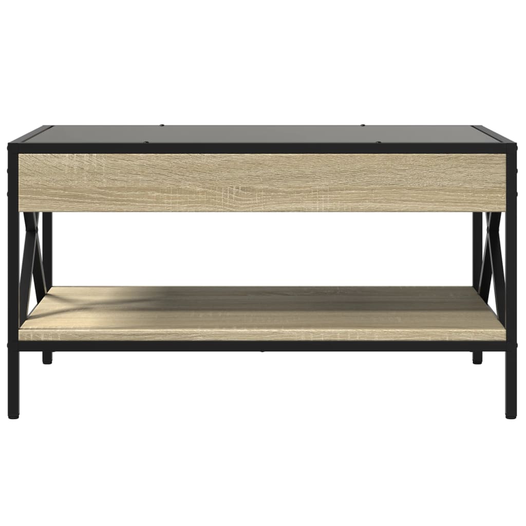Salontafel met Infinity LED 70x50x38 cm sonoma eikenkleurig is nu te koop bij PeponiXL, paradijselijk wonen!